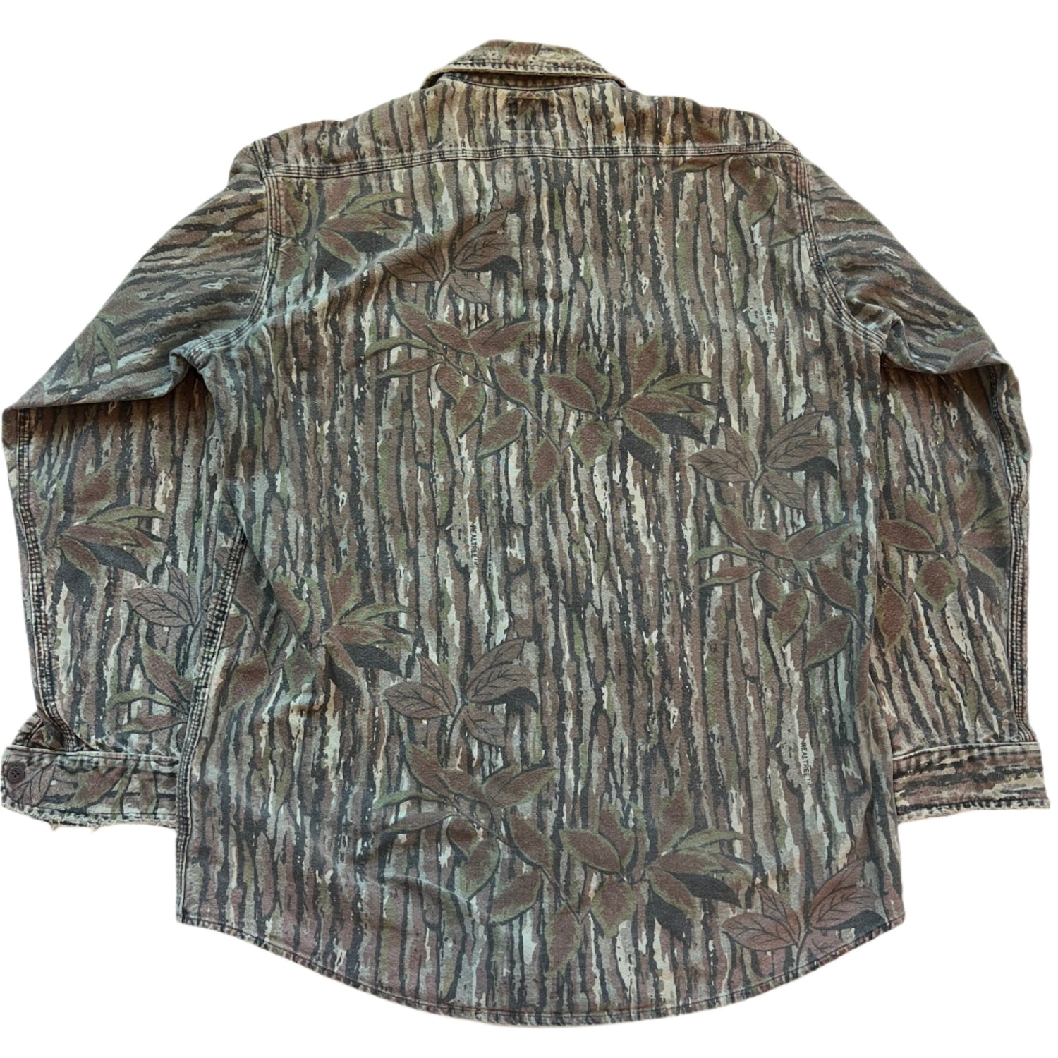 Vintage Deerskin Green Camo Long Sleeve Button Up