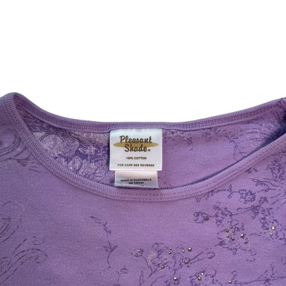 Y2K Pleasant Shade Floral Long Sleeve Femme Top