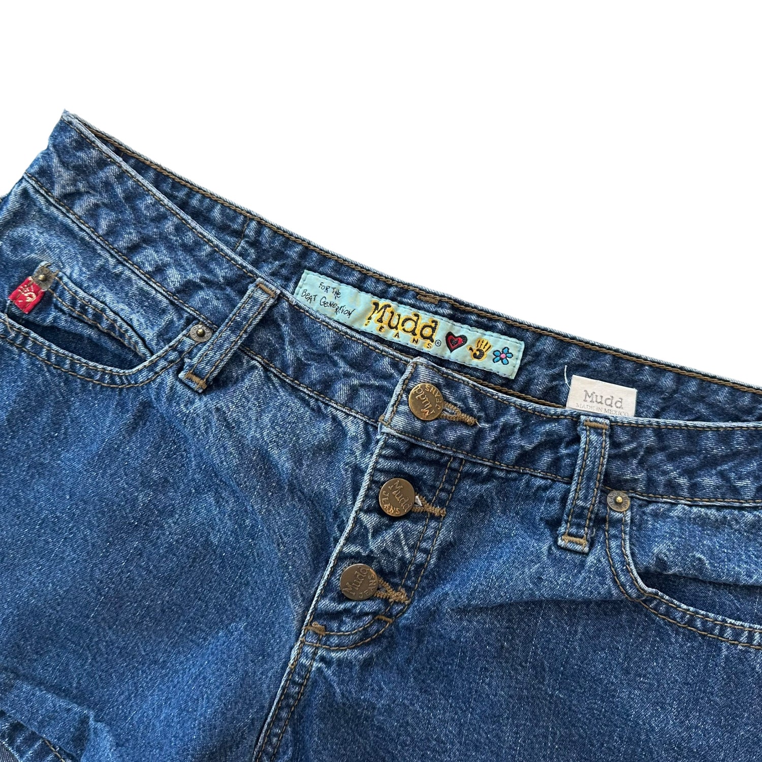 Y2k Mudd Dark Denim Shorts