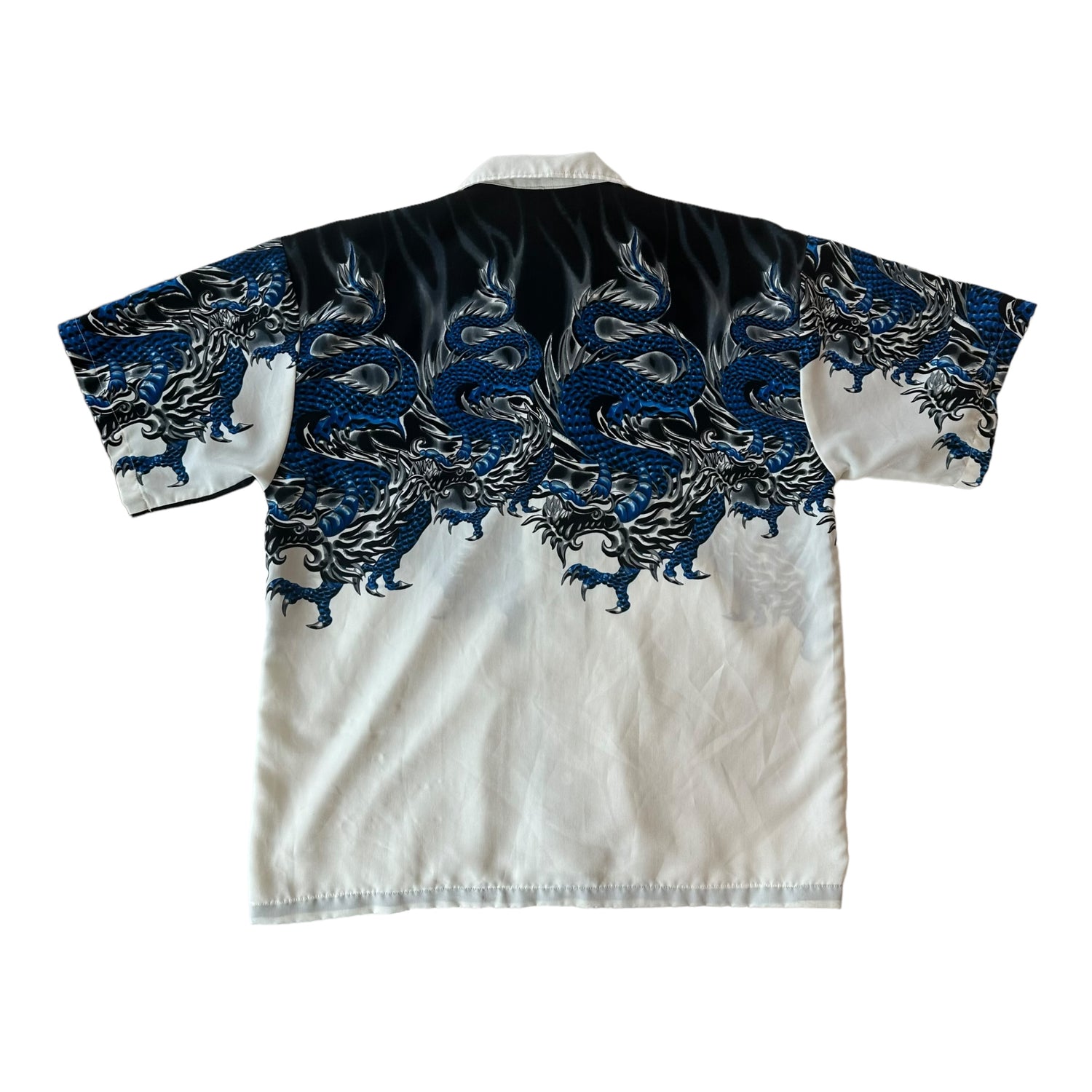 Y2k Dragon Graphic Summer Button Up