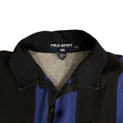 Vintage Polo Sport Black and Blue Rugby Shirt