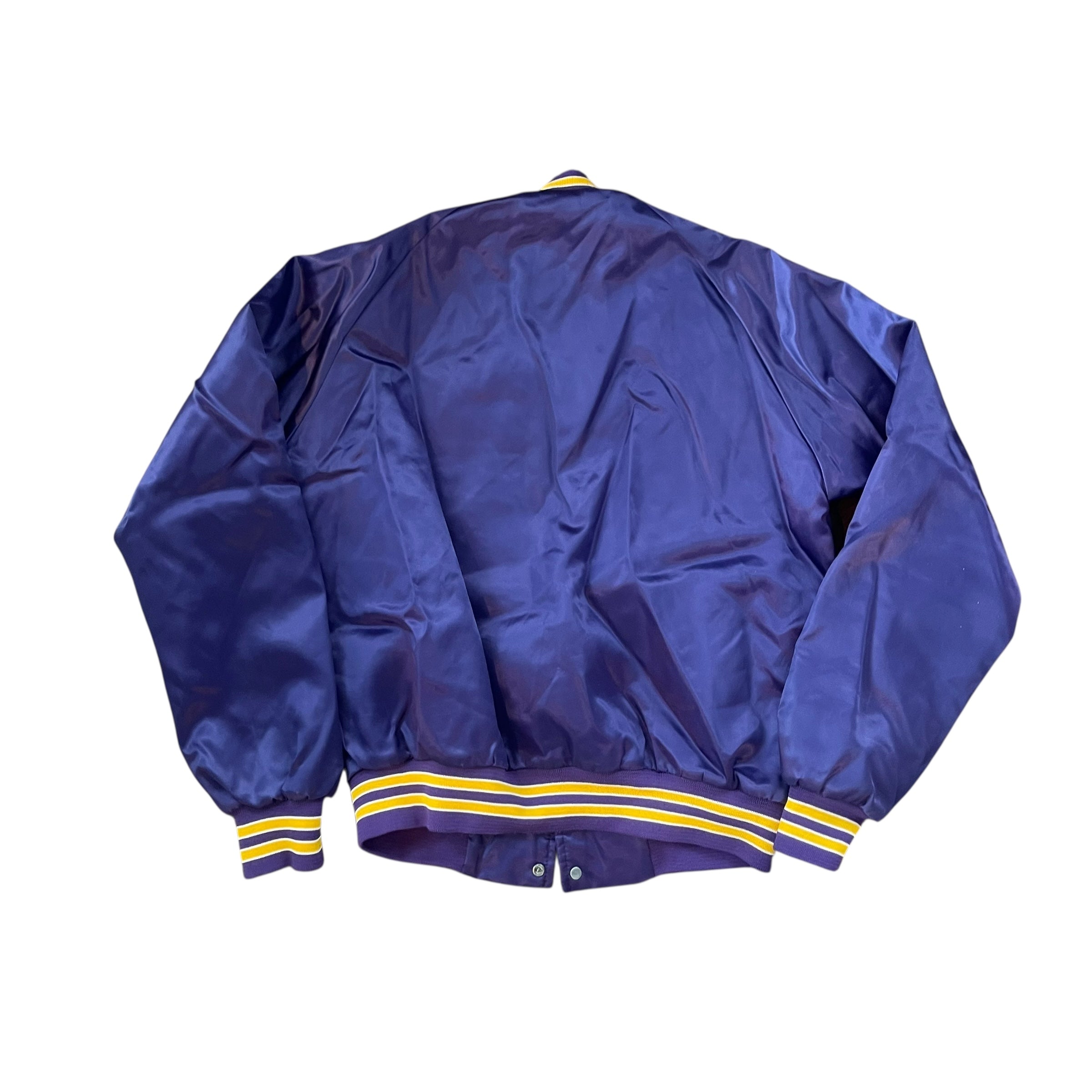 Vintage 80s Chalk Line Minnesota Vikings Satin Bomber Jacket