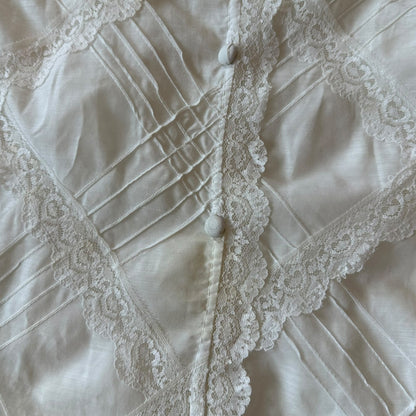 Vintage White Lace Button Up