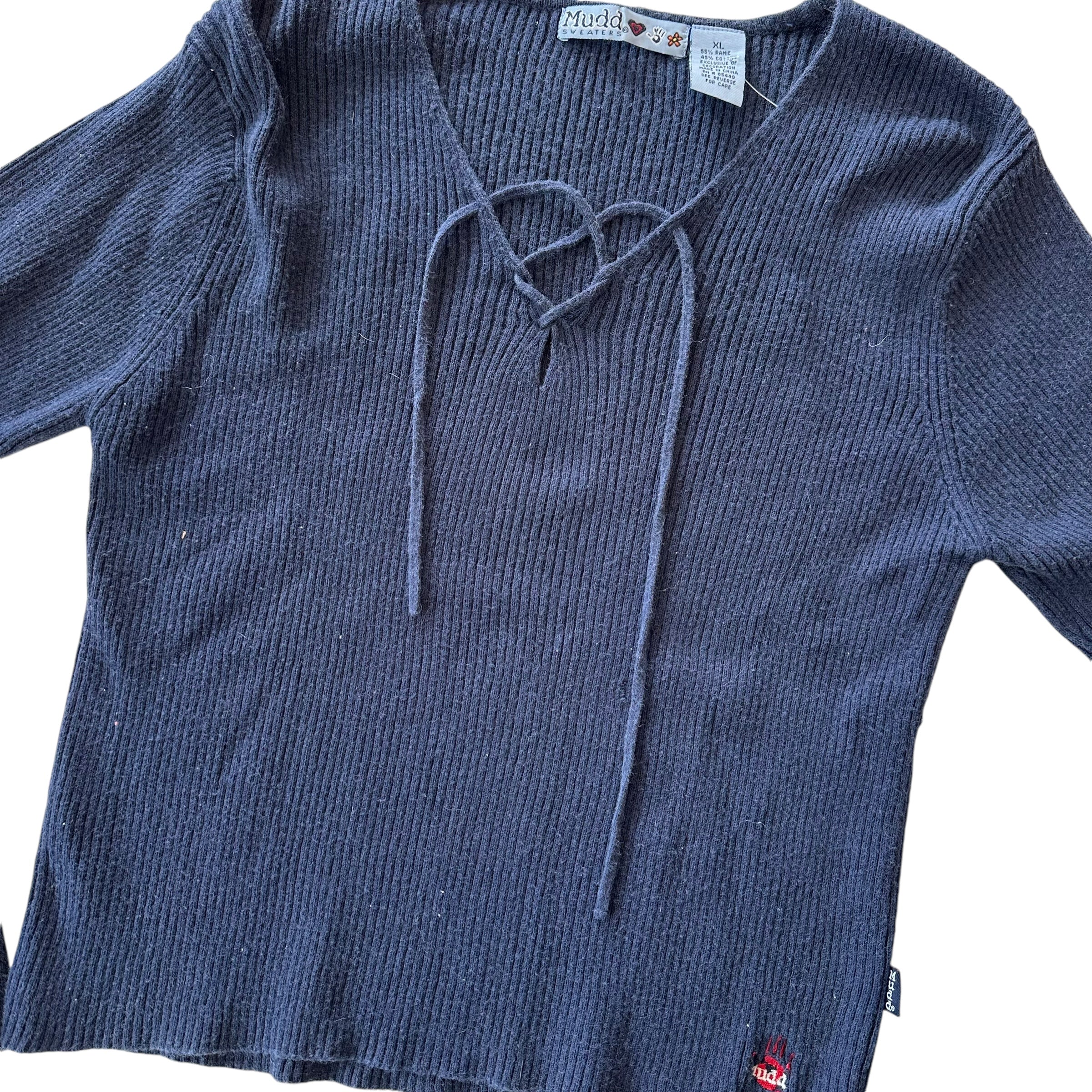 Y2k Mudd Navy Knit Top