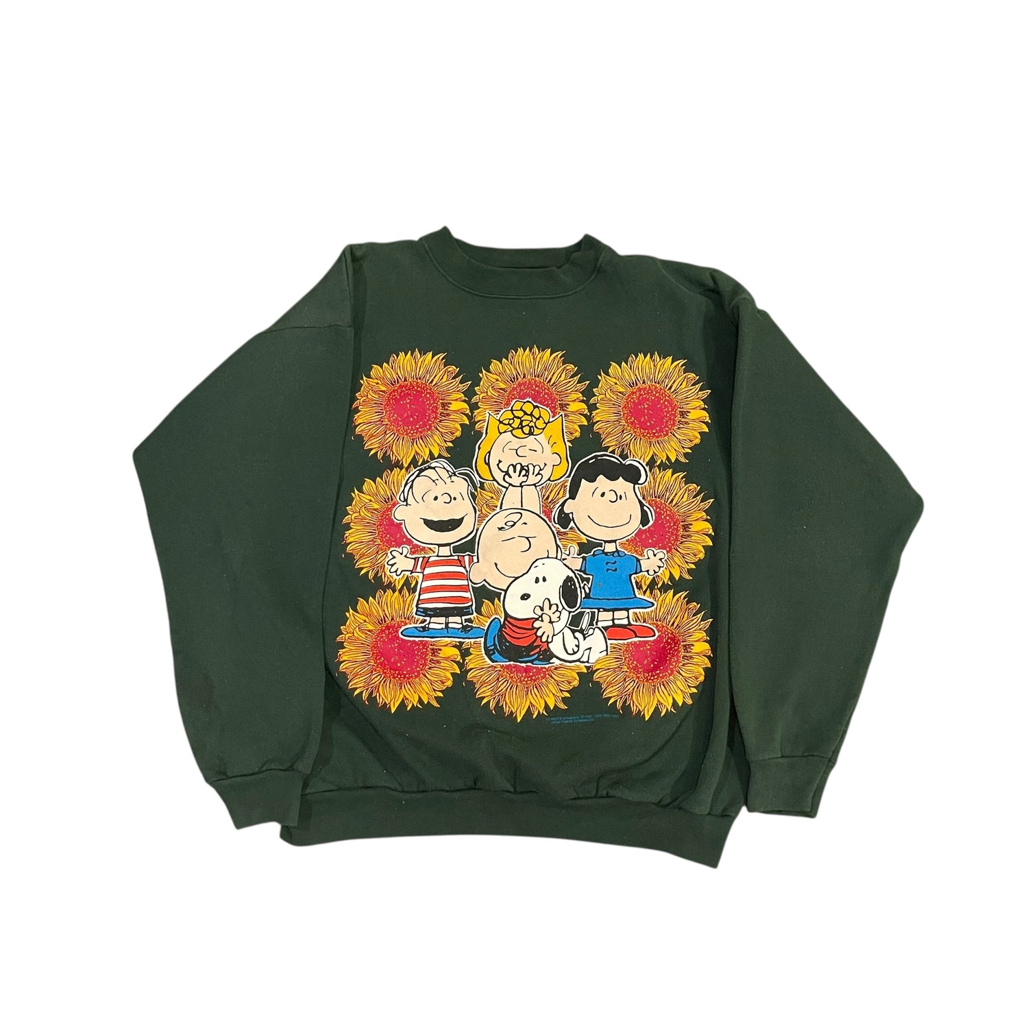 Y2K Green Peanuts Crewneck Sweatshirt