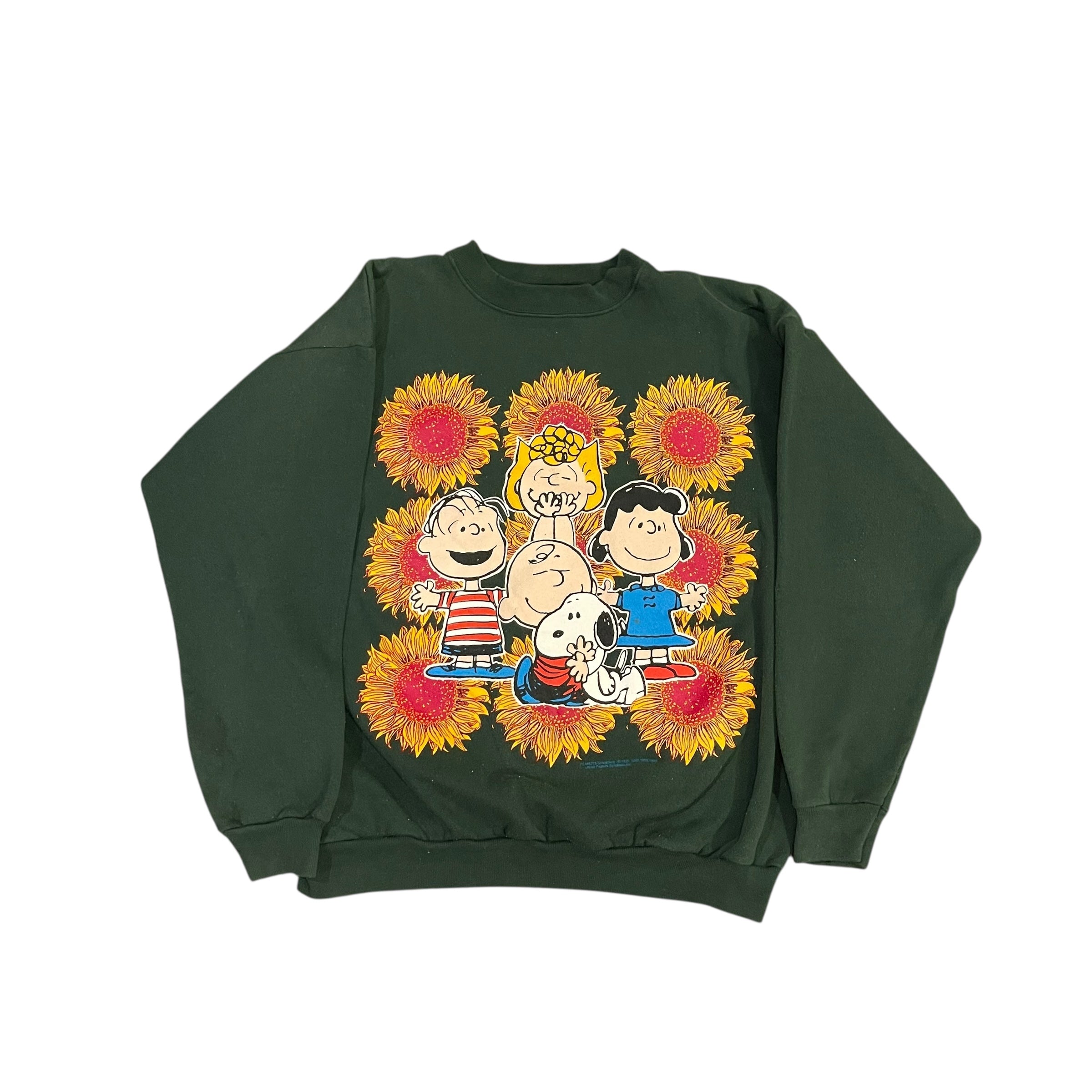 Y2K Green Peanuts Crewneck Sweatshirt