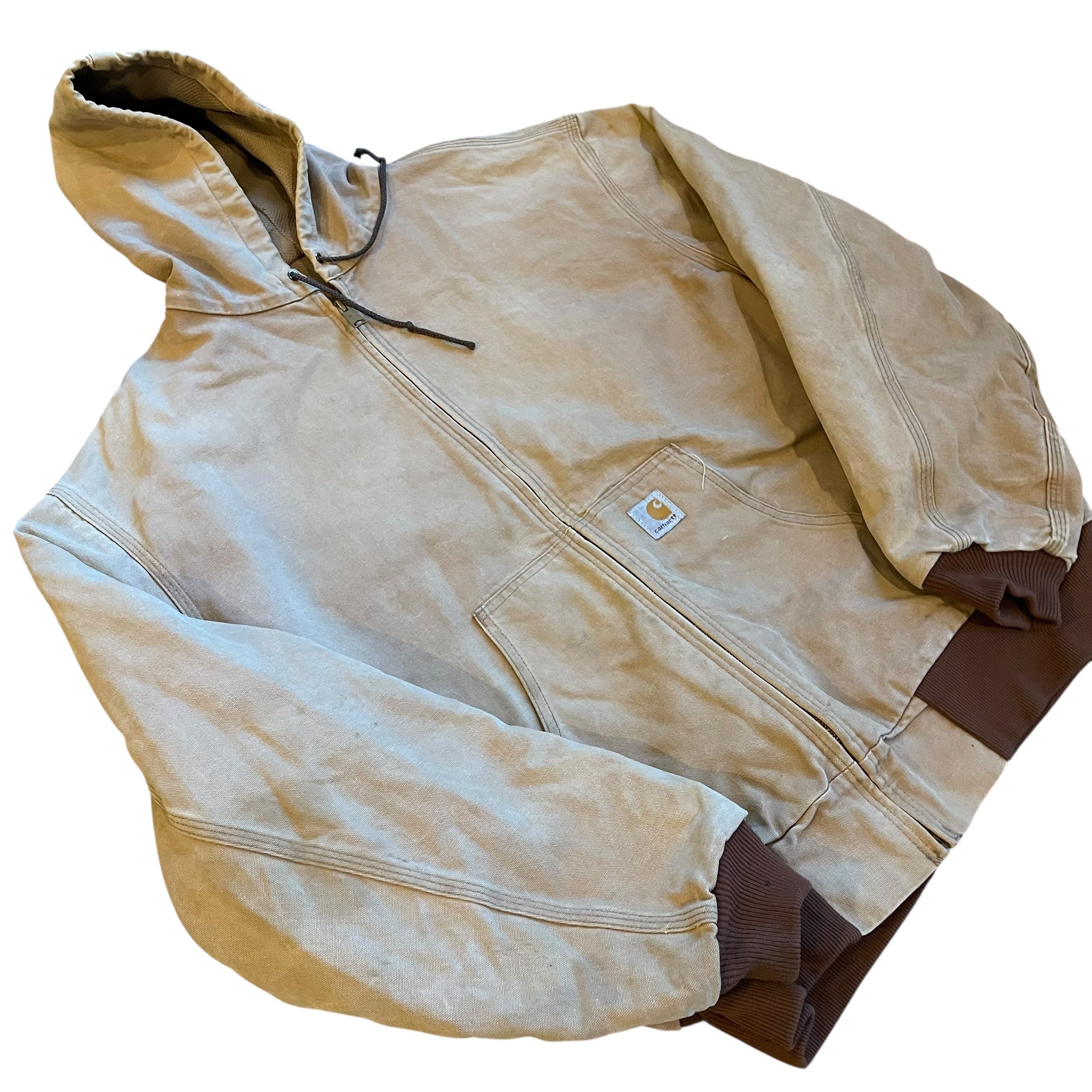 Vintage Carhartt Brown Lined Hooded Jacket