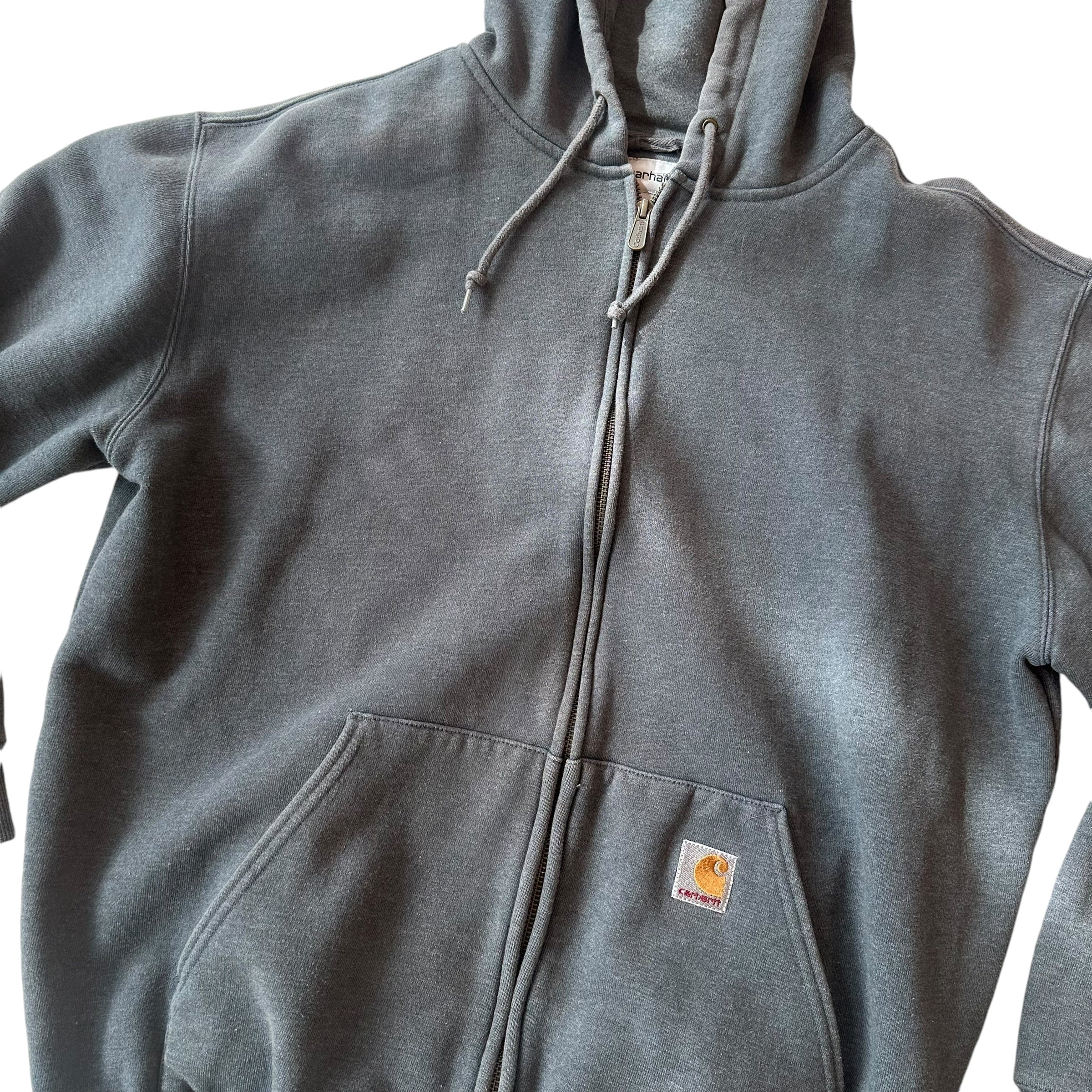 Vintage Carhartt Grey Zip Up Sweatshirt