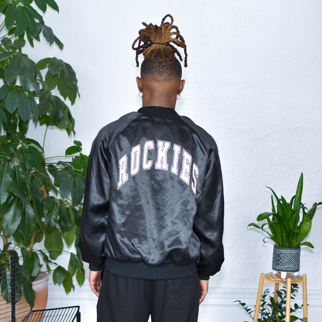 Vintage Colorado Rockies Lightweight Satin Bomber Jacket