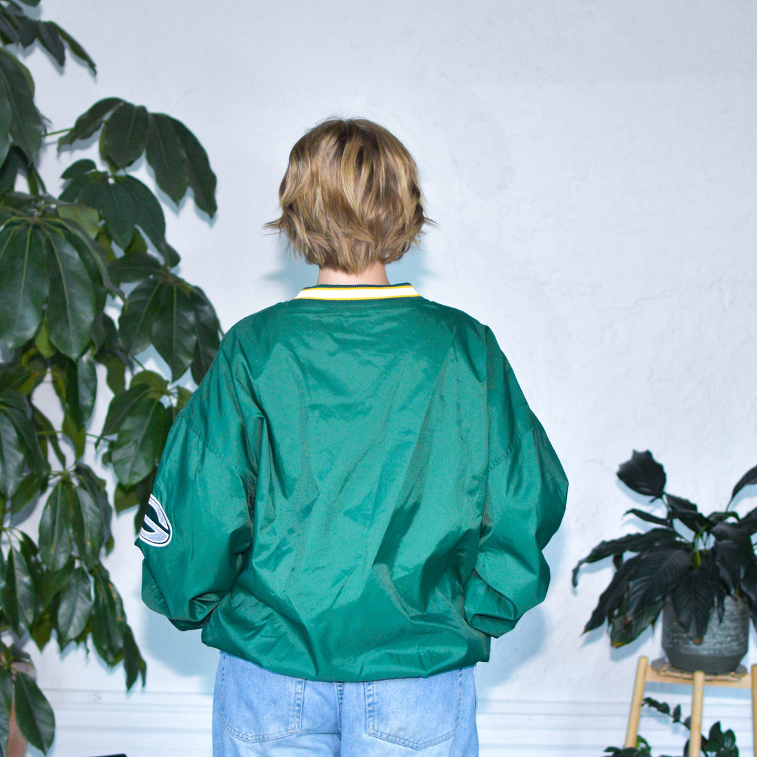 Vintage Green Bay Packers Lined Starter Pullover Windbreaker