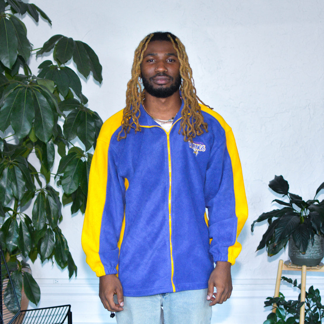 Vintage 2000s Minnesota Vikings Zip-Up Fleece