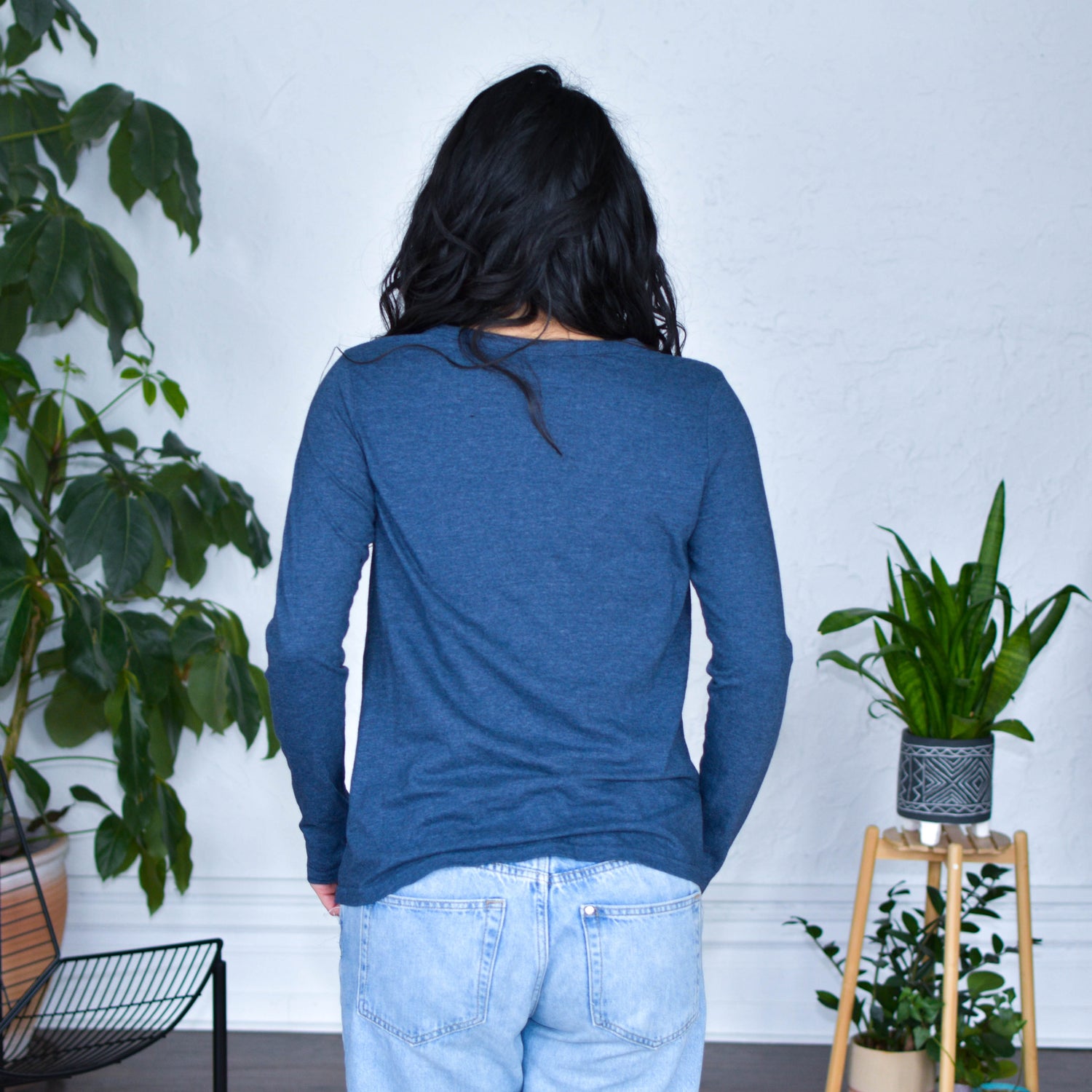 Blue Long Sleeve Shirt - "Immigrants Keep the World Going" Solidarity Merch