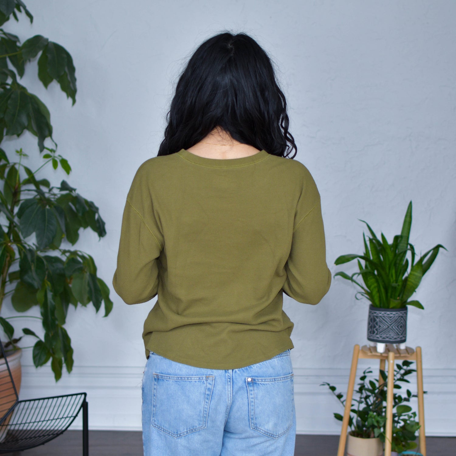 Olive Thermal Shirt - "Protect Your Neighbor" Solidarity Merch