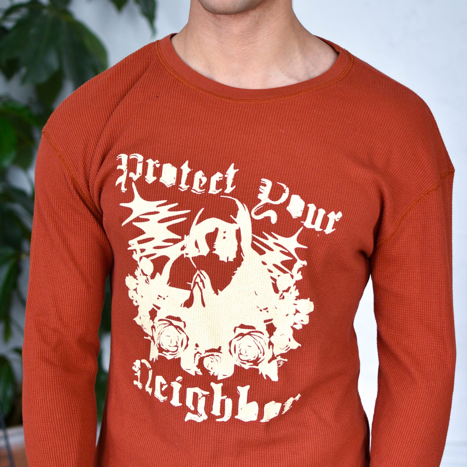Auburn Long Sleeve Shirt - "Protect Your Neighbor" Solidarity Merch