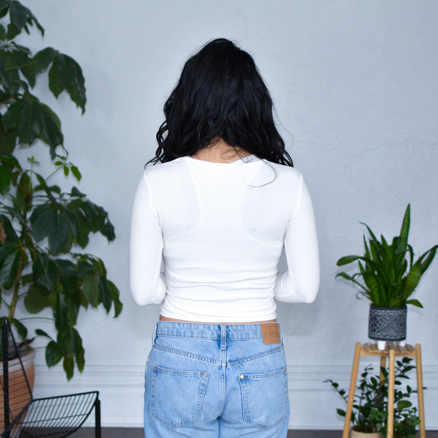 White Cropped Thermal "Protect Your Neighbors" Solidarity Merch