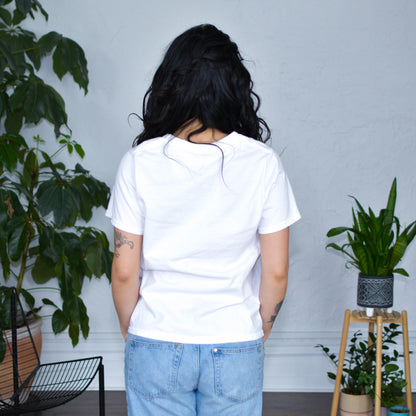 White T-Shirt "Immigrants Keep the World Going" Solidarity Merch
