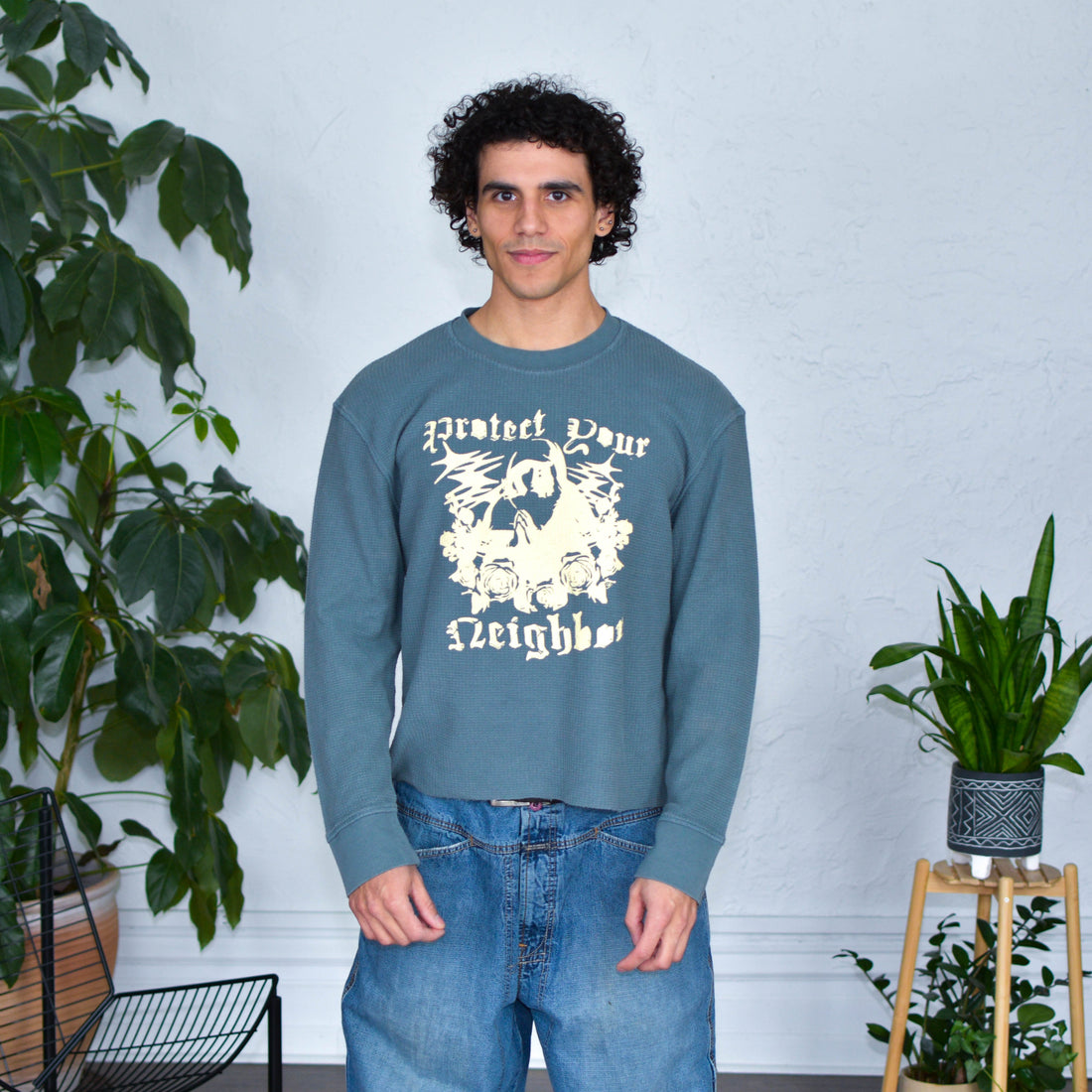 Aqua Thermal Shirt - "Protect Your Neighbor" Solidarity Merch