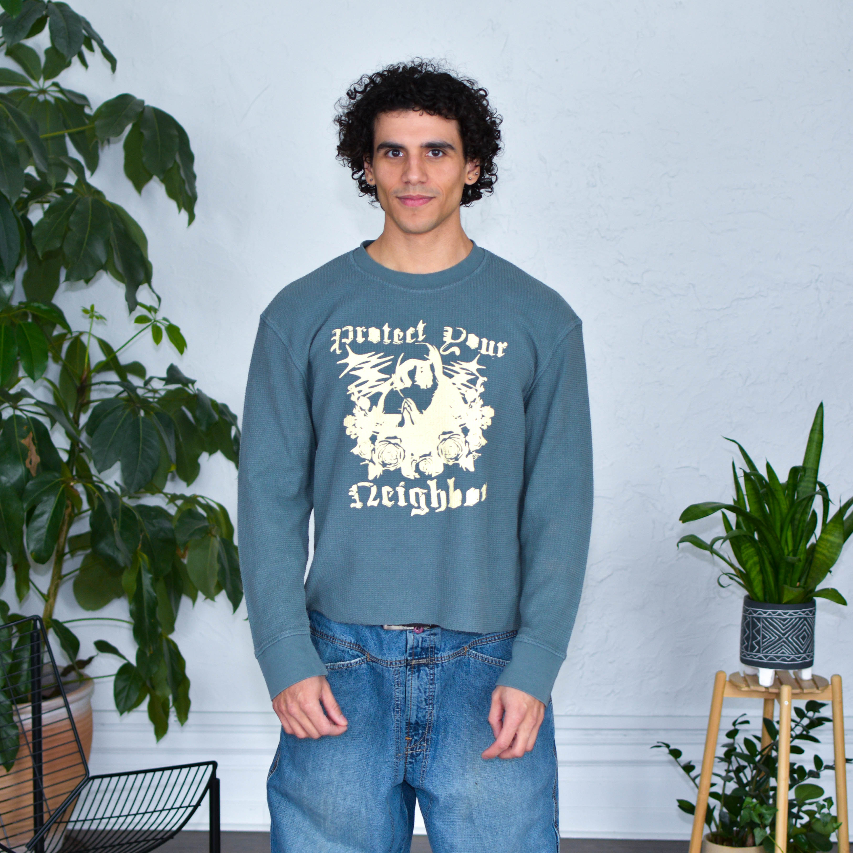 Aqua Thermal Shirt - "Protect Your Neighbor" Solidarity Merch