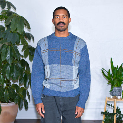 Vintage Boundary Waters Striped Wool Knit Sweater