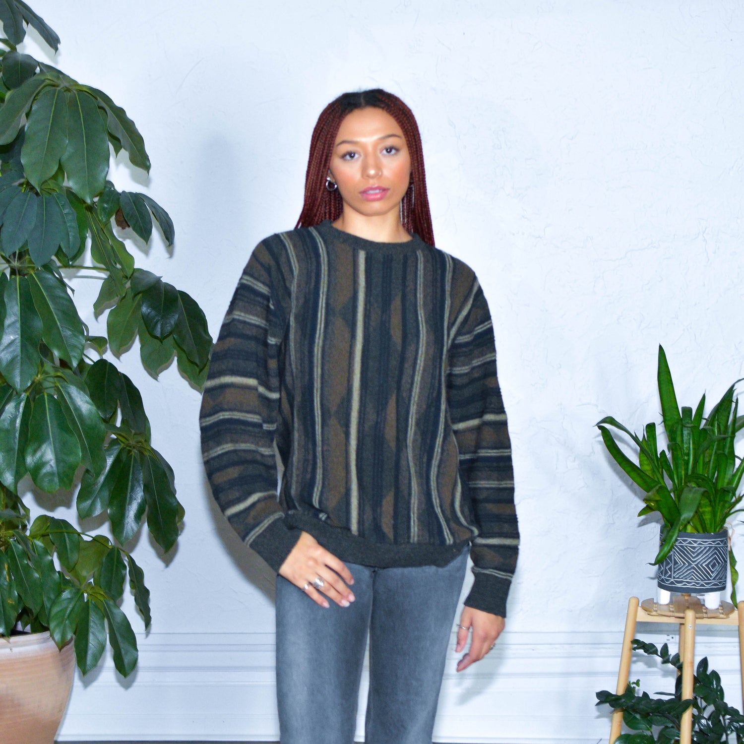 Vintage Haggar Striped Knit Sweater
