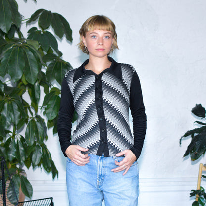 Vintage 90s 3D Knit Blouse