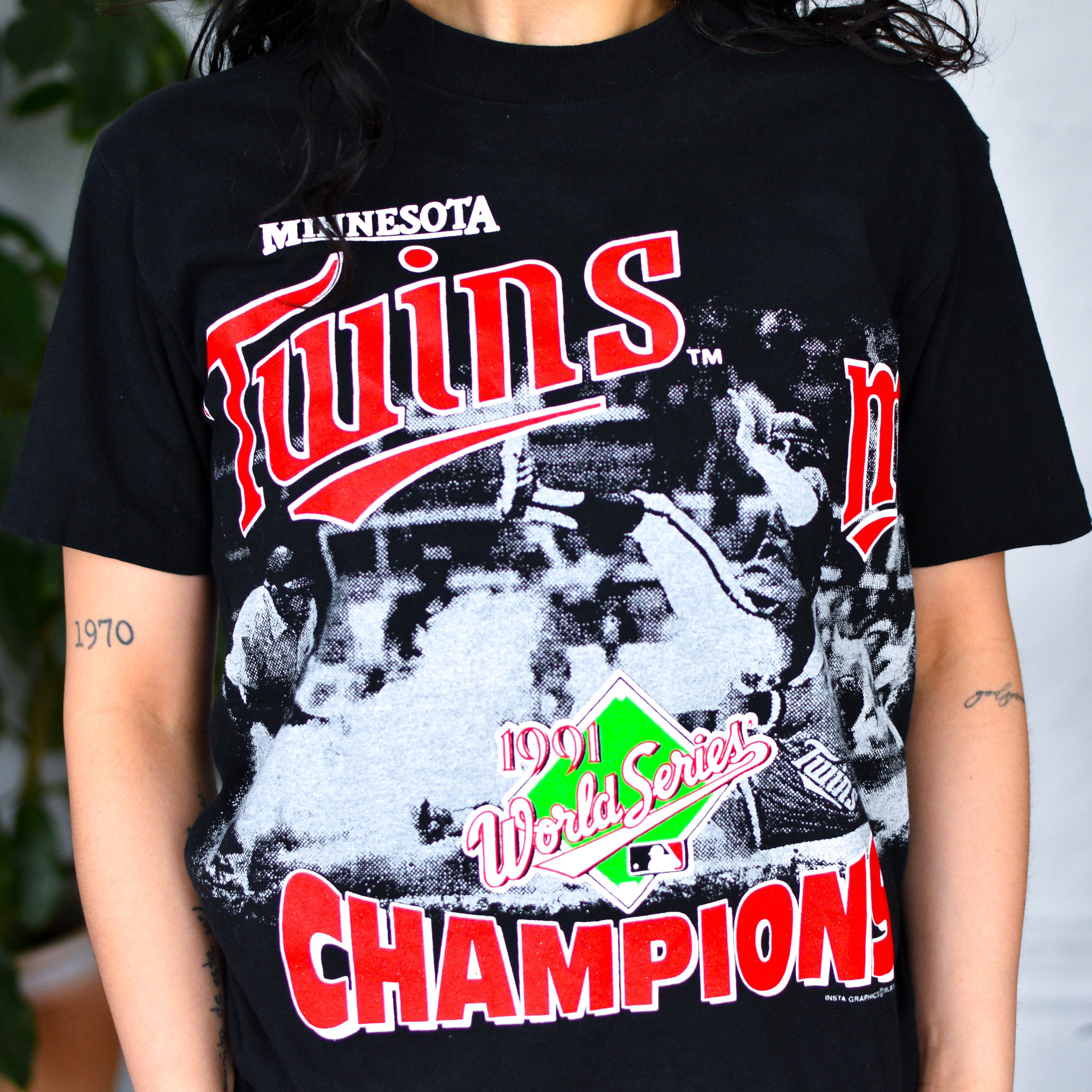 Vintage Minnesota Twins 1991 World Series Champions T-Shirt