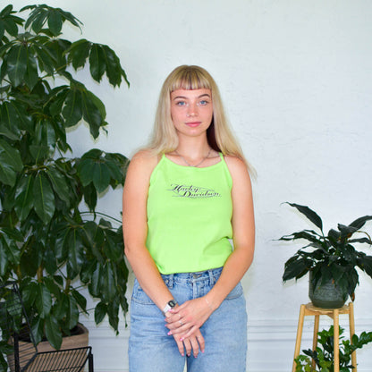 2000 Harley Davidson Lime Green Tank Top