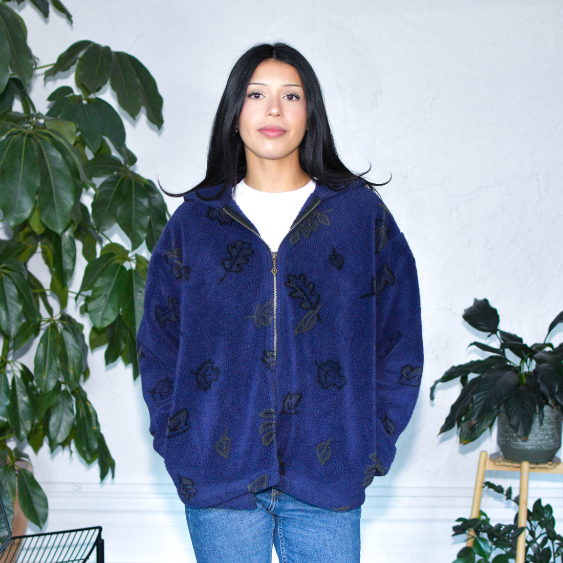 Vintage Purple Nature Fleece Sweatshirt