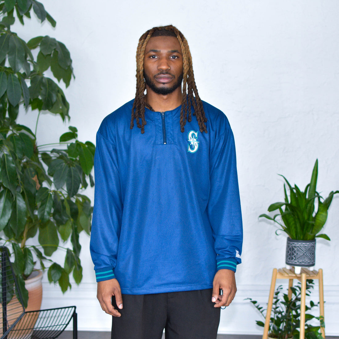 Vintage Seattle Mariners Quarter-Zip Windbreaker