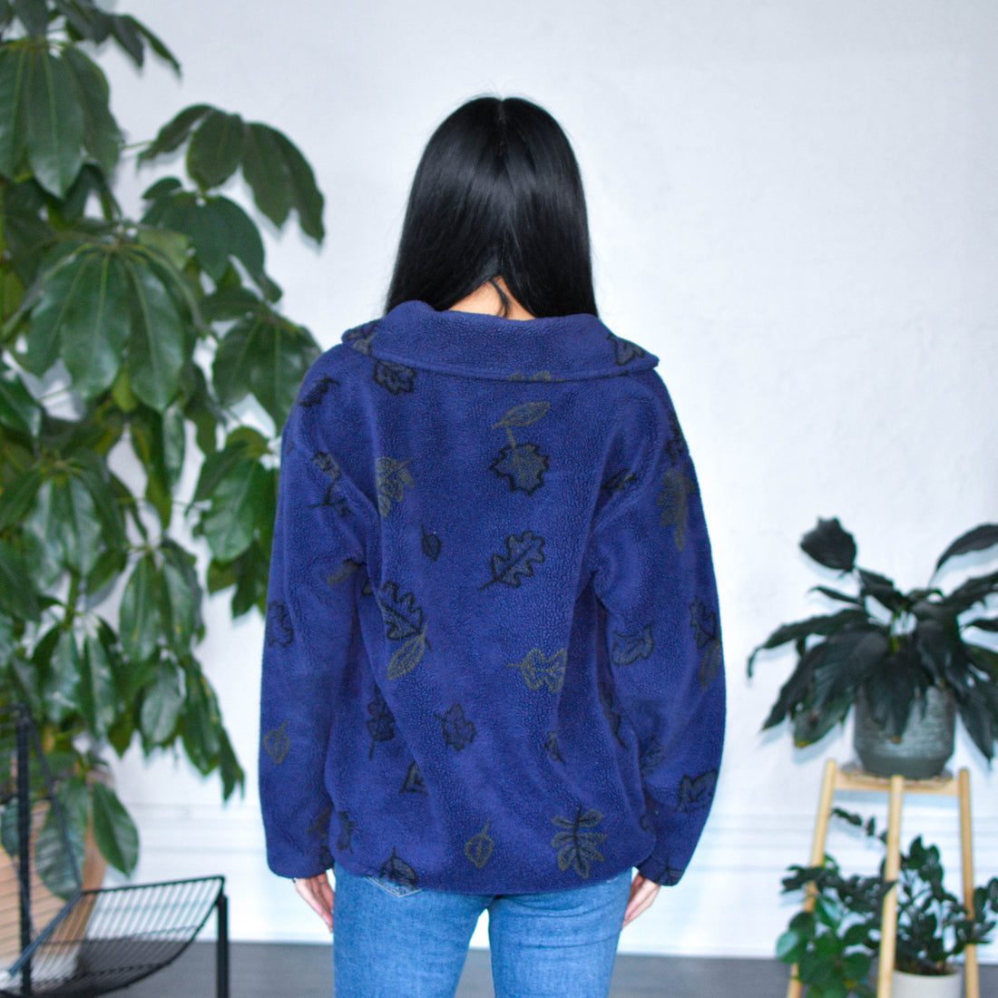 Vintage Purple Nature Fleece Sweatshirt