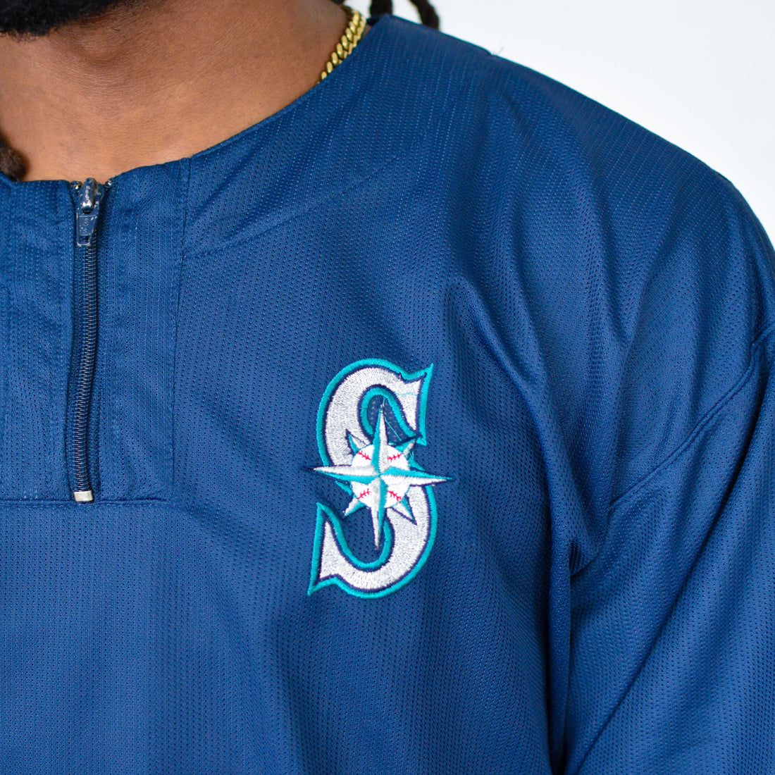Vintage Seattle Mariners Quarter-Zip Windbreaker