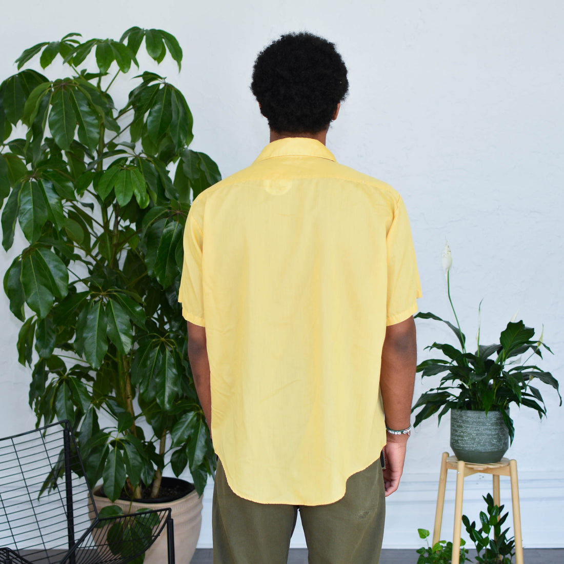 90s Yellow Mustard Button Up