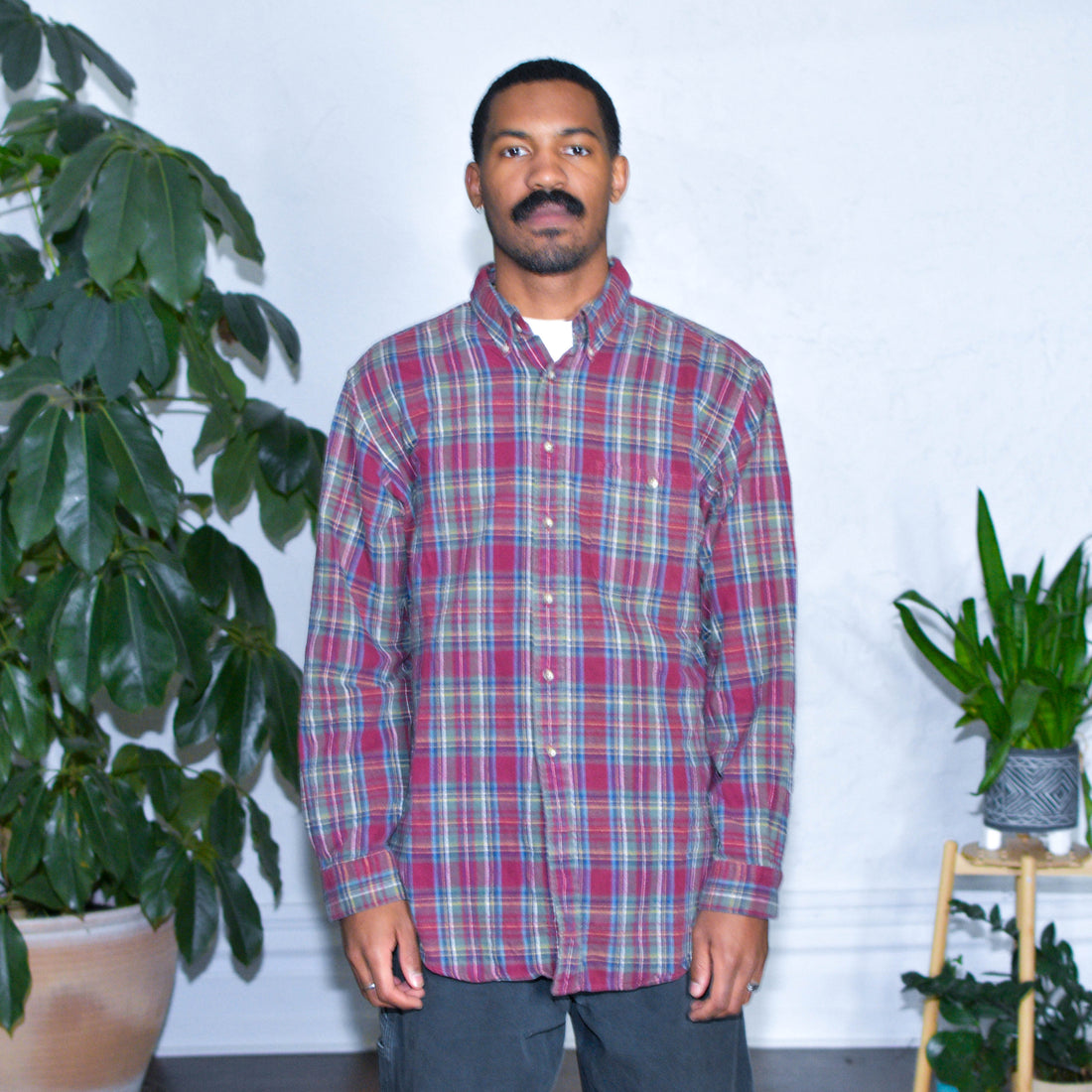 Vintage Eddie Bauer Red Plaid Flannel