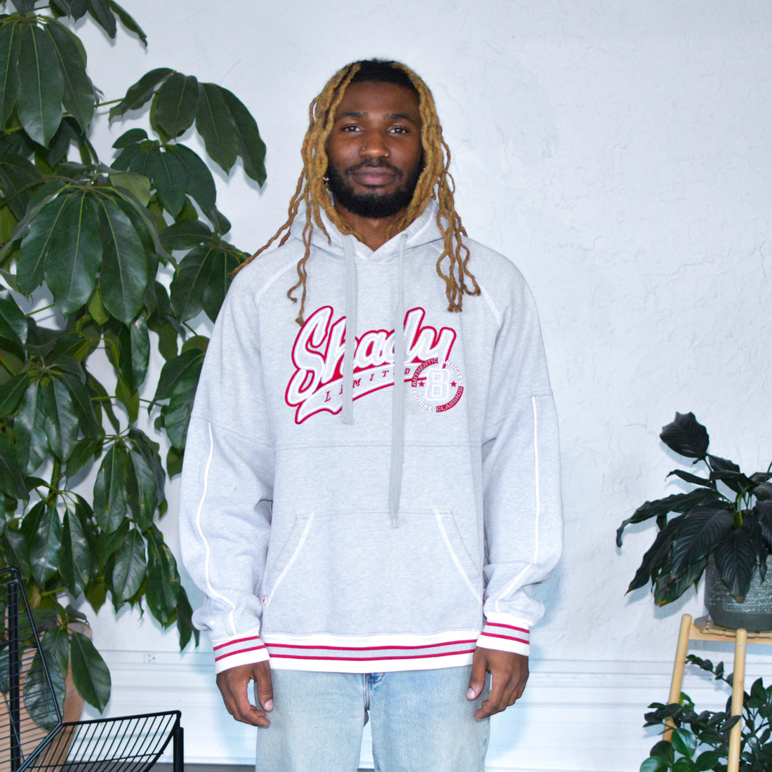 Vintage Y2K Shady Limited Embroidered Gray Hoodie