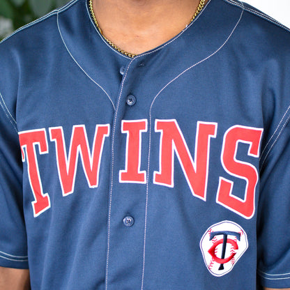 Vintage Minnesota Twins Embroidered Navy Jersey
