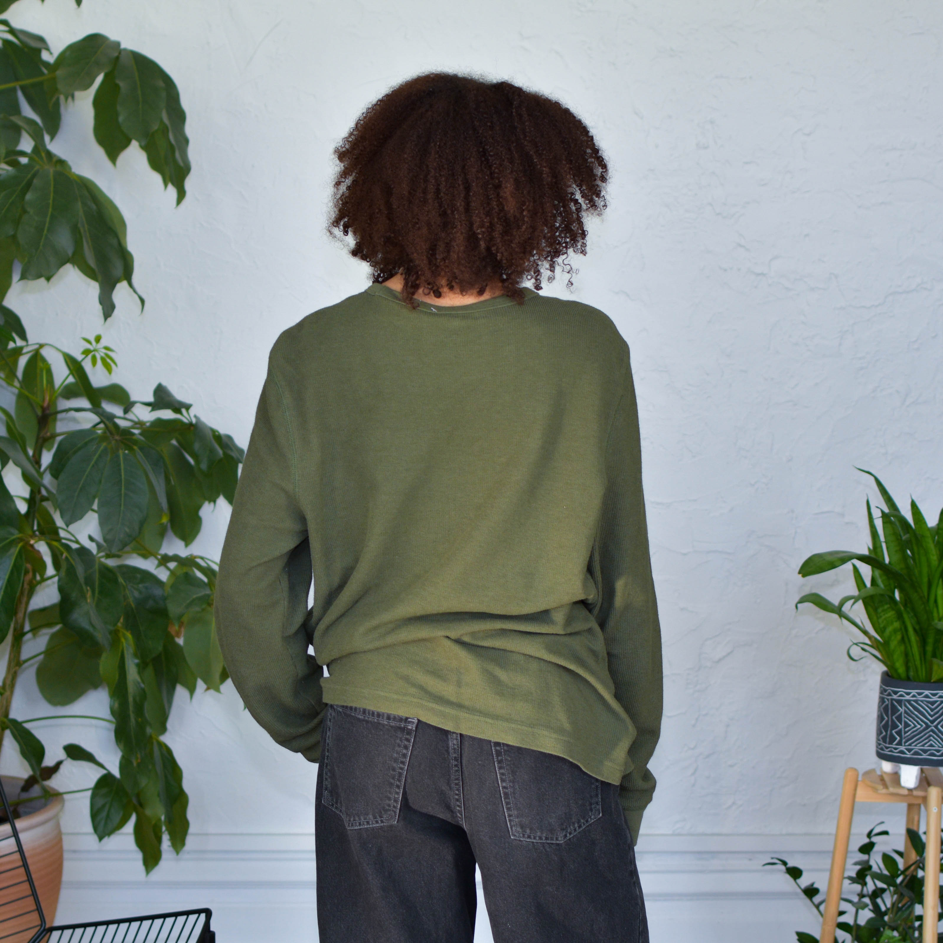 Olive Thermal Shirt - "Protect Your Neighbors" Solidarity Merch