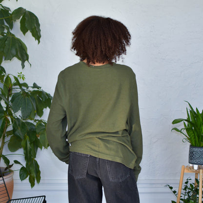 Olive Thermal Shirt - "Protect Your Neighbors" Solidarity Merch