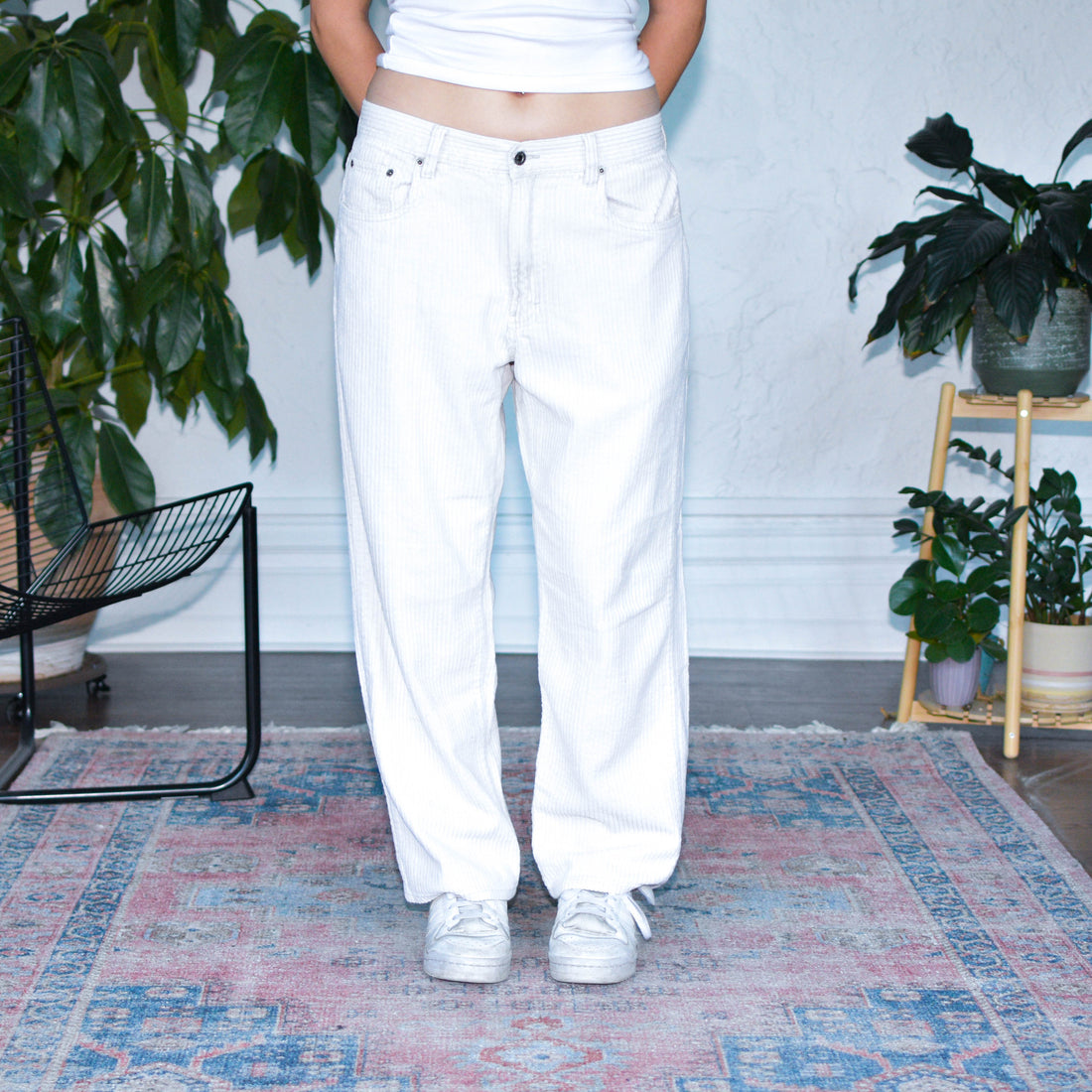 Vintage Y2K Utility Beige Corduroy Pants