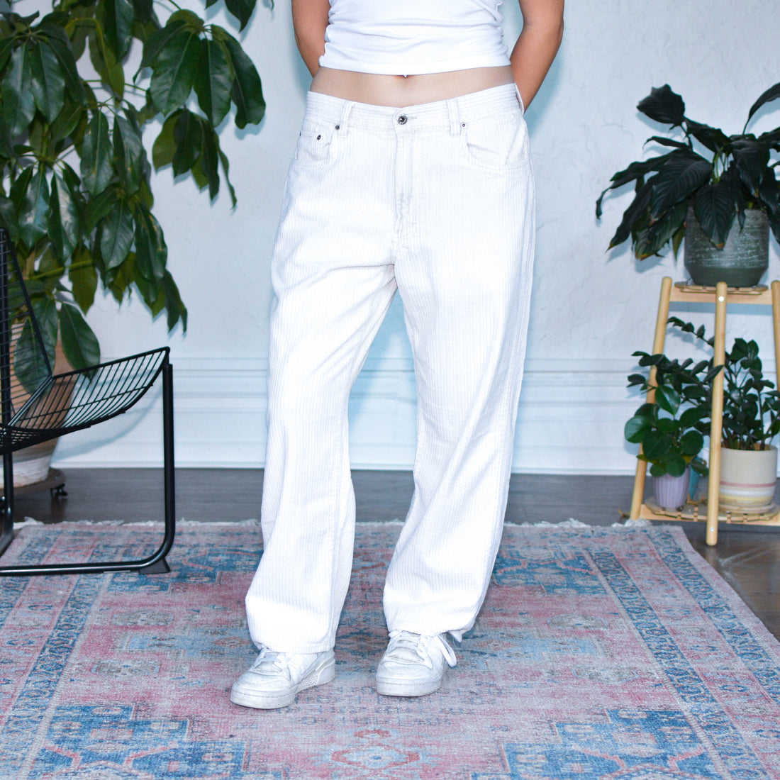 Vintage Y2K Utility Beige Corduroy Pants