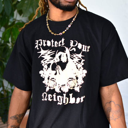 Black T-Shirt - "Protect Your Neighbors" Solidarity Merch (Copy)