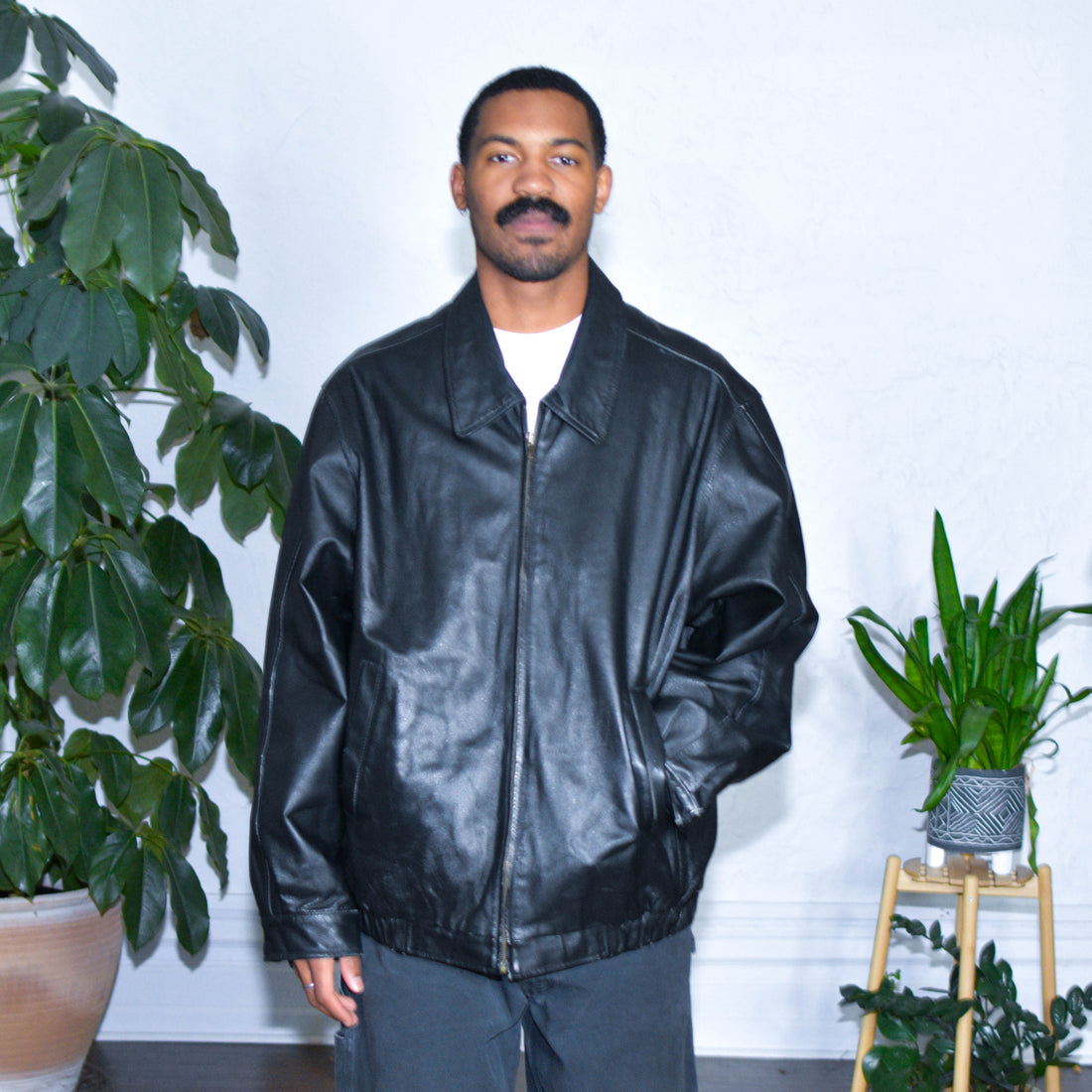 Vintage Airborne Leathers Black Leather Jacket