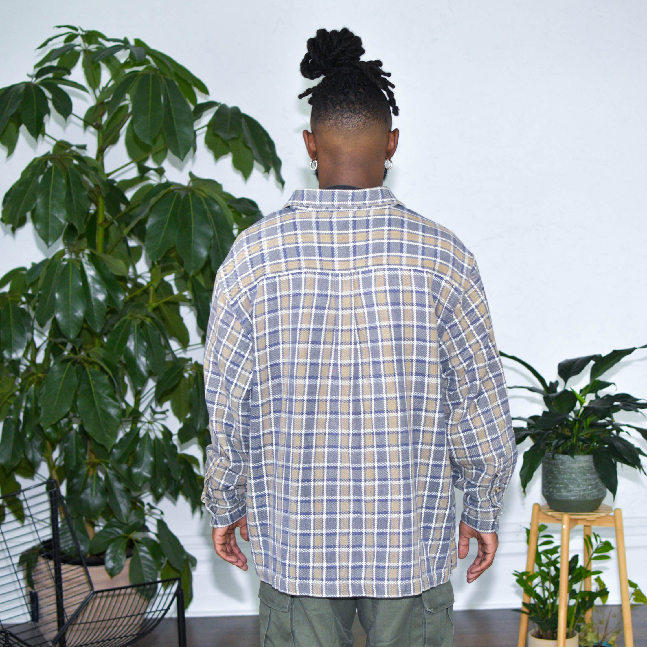 Vintage Utility Zip Up Flannel