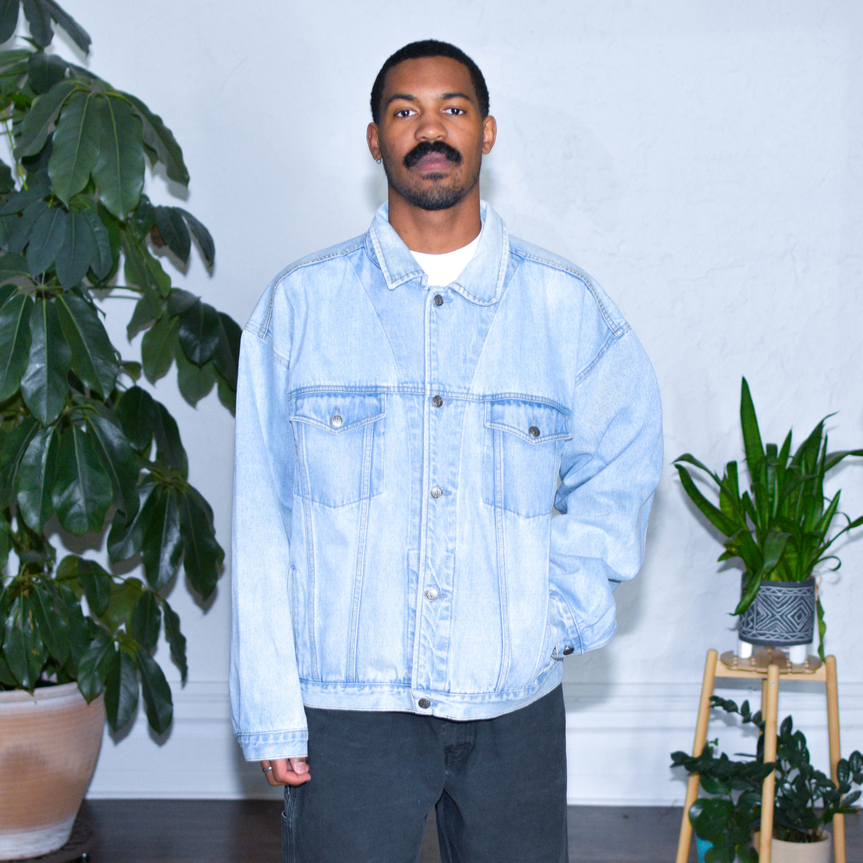 Vintage 90s Most Wanted Light Wash Denim Jacket