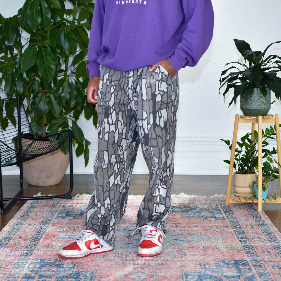 Vintage Grey Style Camo Pants