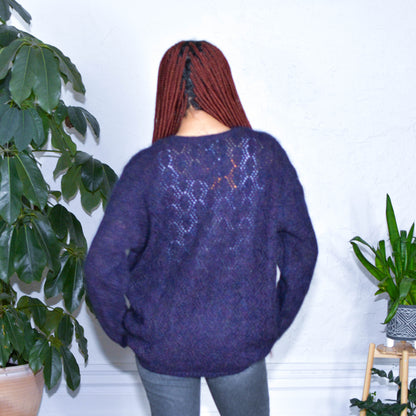 Y2K L.L.Bean Femme Crochet Wool Knit Sweater