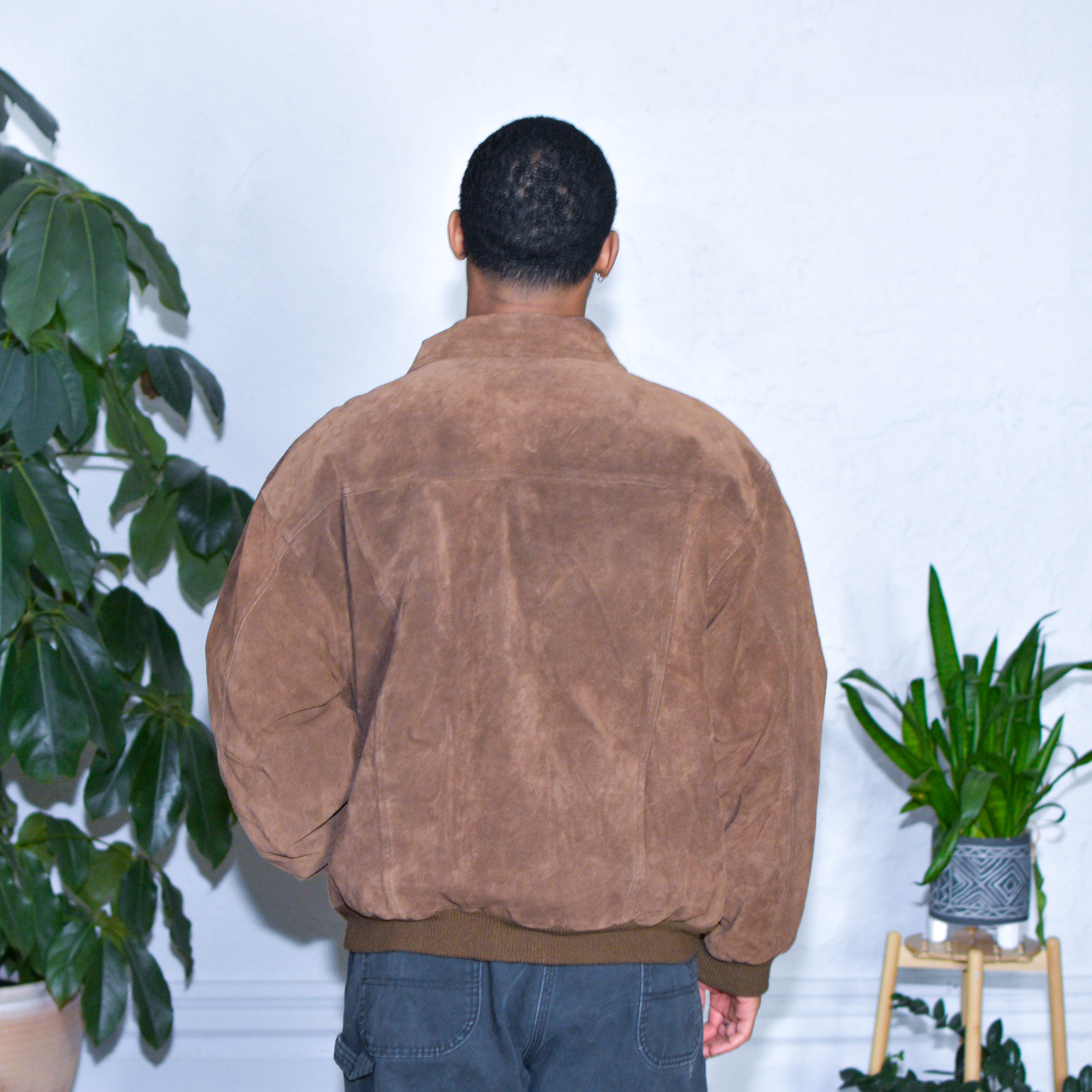 Vintage Field &amp; Stream Brown Suede Leather Jacket
