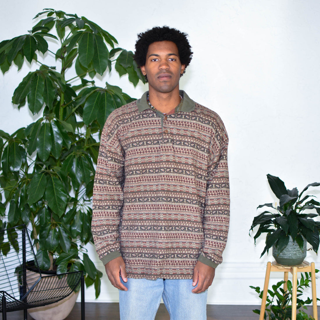 Vintage Liz Claiborne Paisley Print Rugby