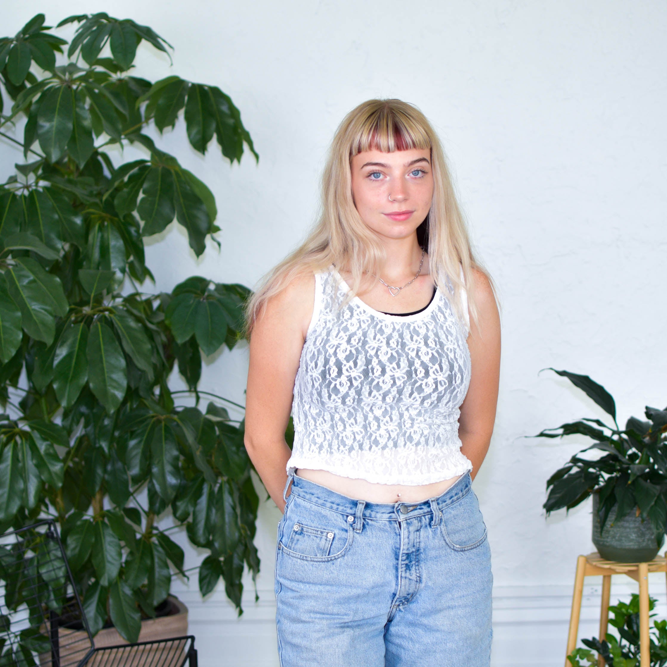 Vintage White Lace Tank Top