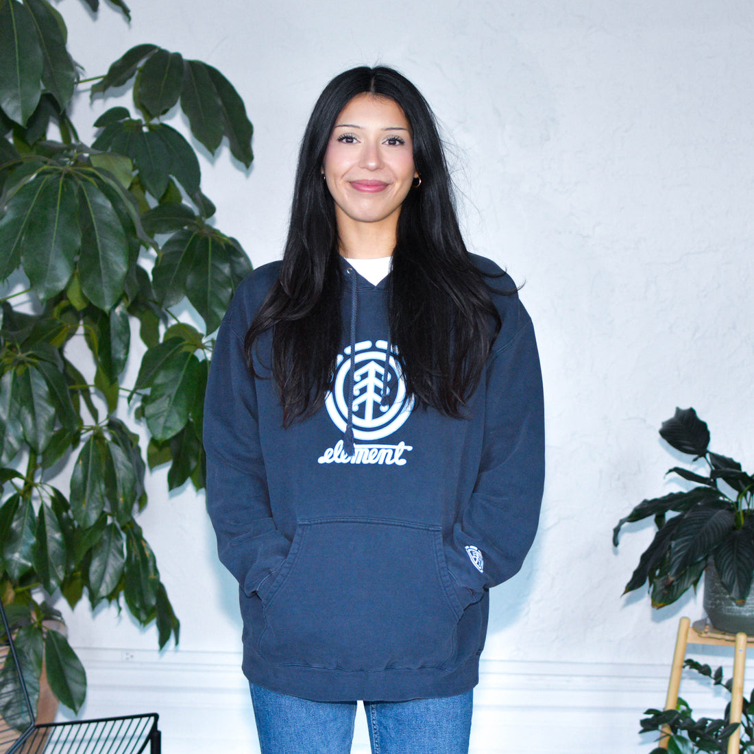 Y2K Navy Element Hoodie