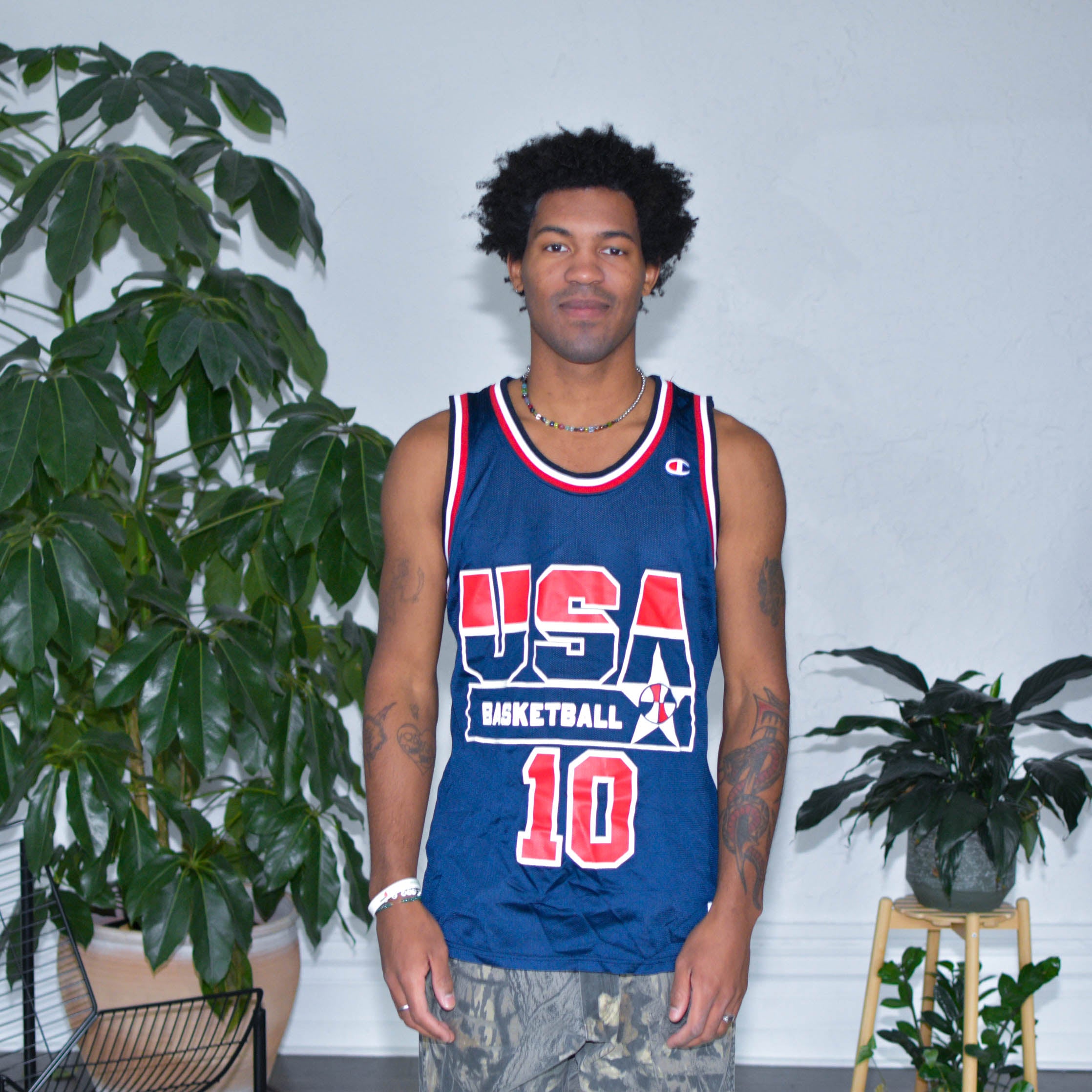 Vintage Reggie Miller USA Champion Jersey